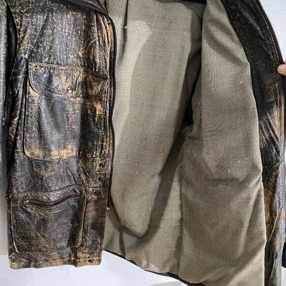 Vintage waxed leather duster- jacket/vest - austrailian outback collection - Picture 6 of 6